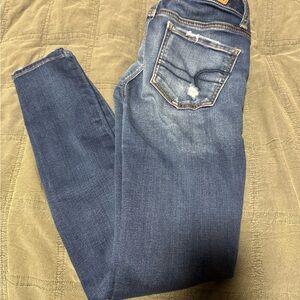 2️⃣ for $10 or 3️⃣ for $15 American Eagle Dark Blue Skinny Jeans